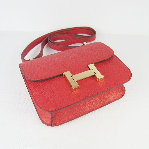 Constance Cowskin Leather Bag H017 red golden Kilta bags