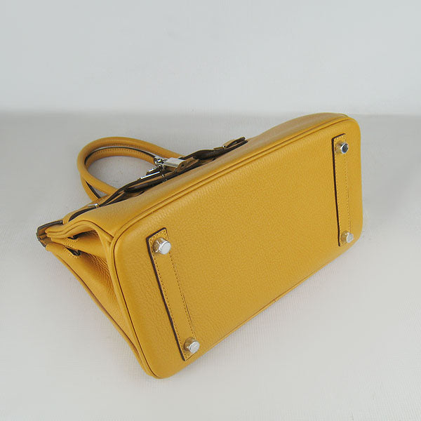 Birkin 30cm Togo Leather Handbags Yellow Silver Kilta bags