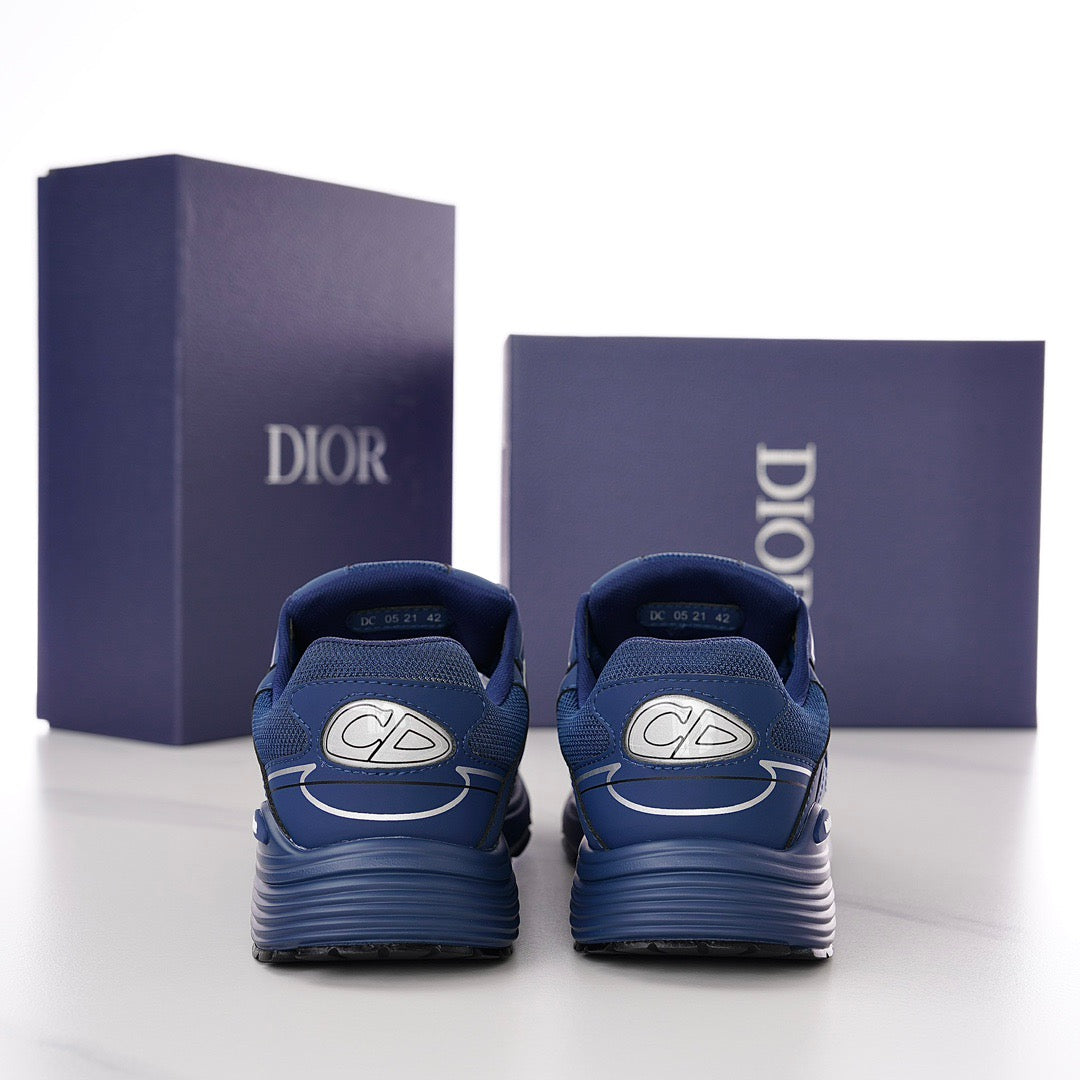 DOR B30  Deep Blue Mesh and Technical Fabric Sneakers -115 - sneakerhillcom