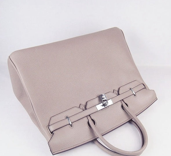 Birkin 35cm Togo Leather Handbags 6099 Grey Silver Kilta bags