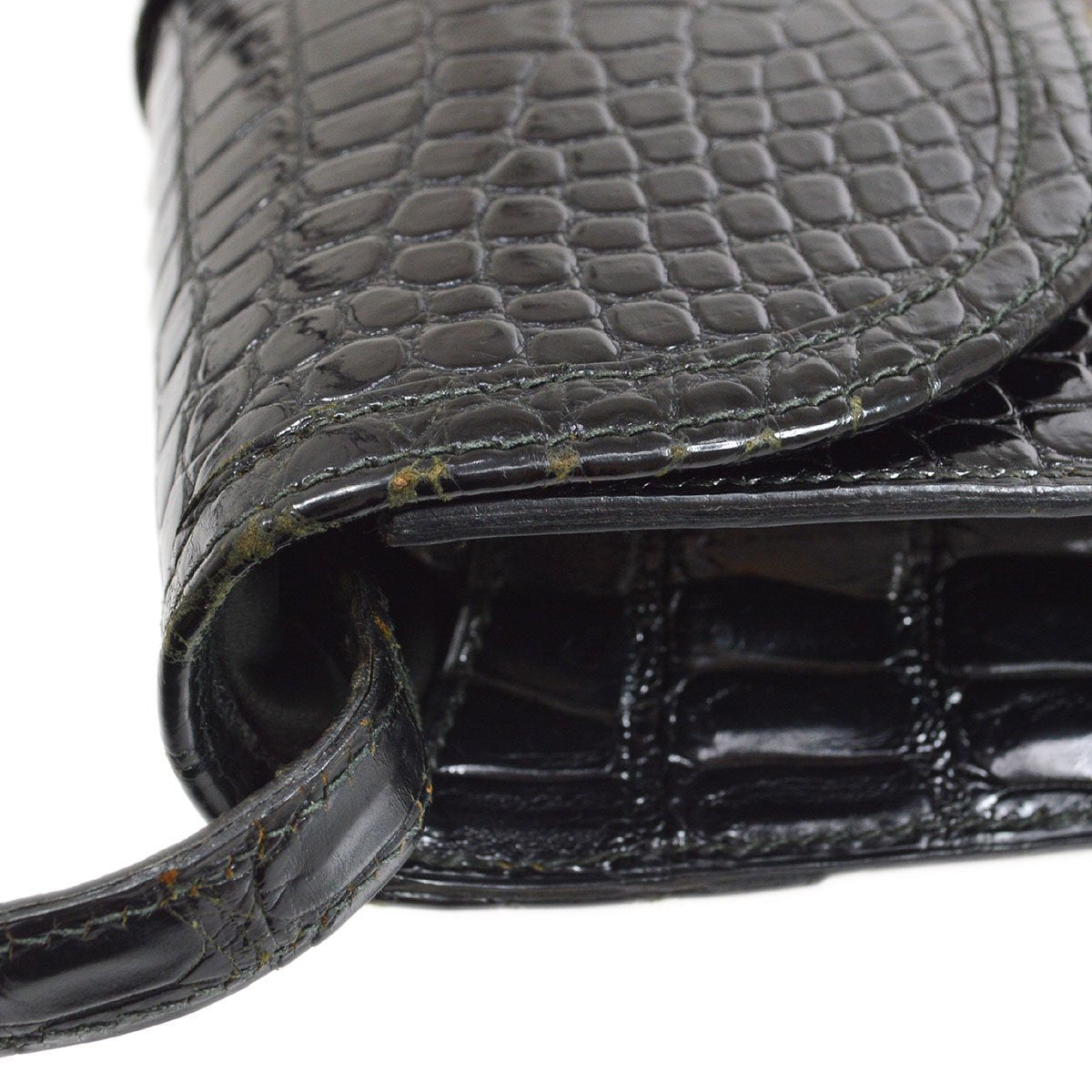 Shoulder Bag Black Crocodile - sneakerlandnet