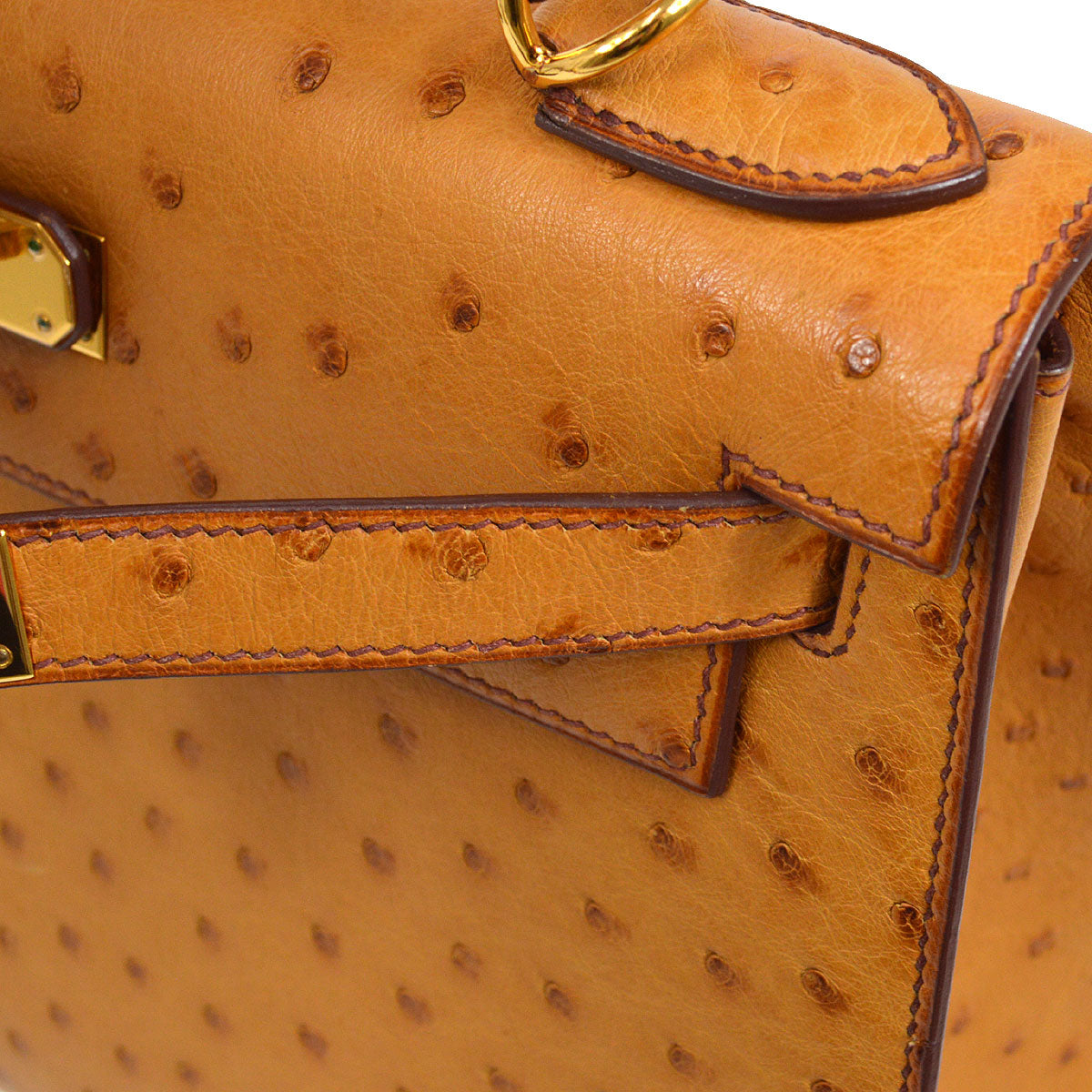 KELLY 28 SELLIER Chestnut Ostrich - sneakerlandnet