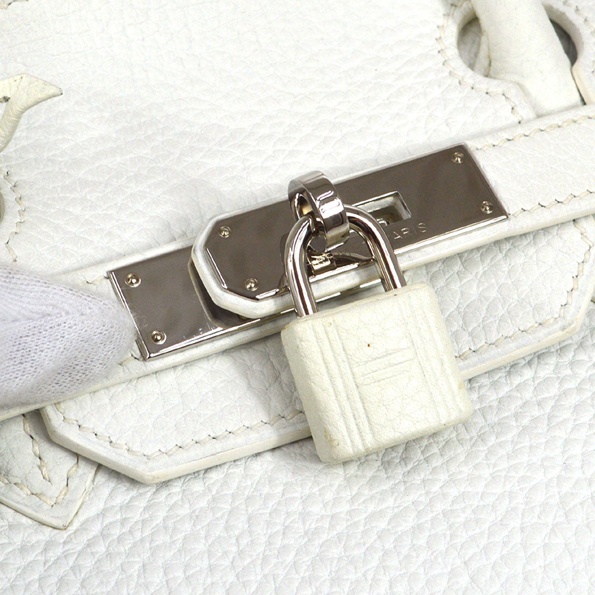 HMS * BIRKIN 30 White Taurillon Clemence - sneakerhillcom