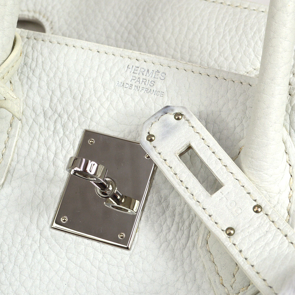 HMS * BIRKIN 30 White Taurillon Clemence - sneakerhillcom