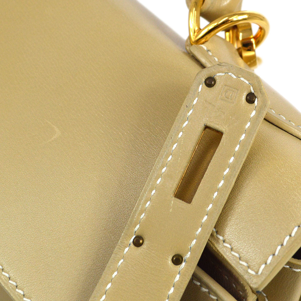 KELLY 32 SELLIER Beige Box Calf - sneakerlandnet