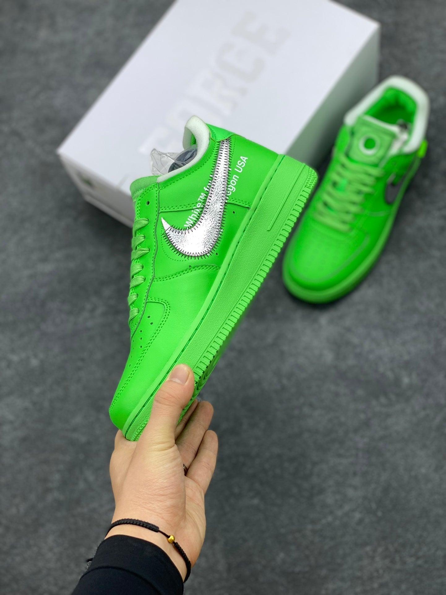 Custom Off Wht x Air Force 1 Low "Green" DX1419-300 luxurysteps