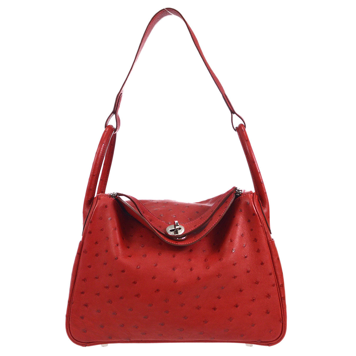 LINDY 30 Rouge Vif Ostrich Kilta bags