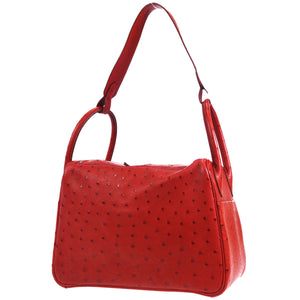 LINDY 30 Rouge Vif Ostrich Kilta bags