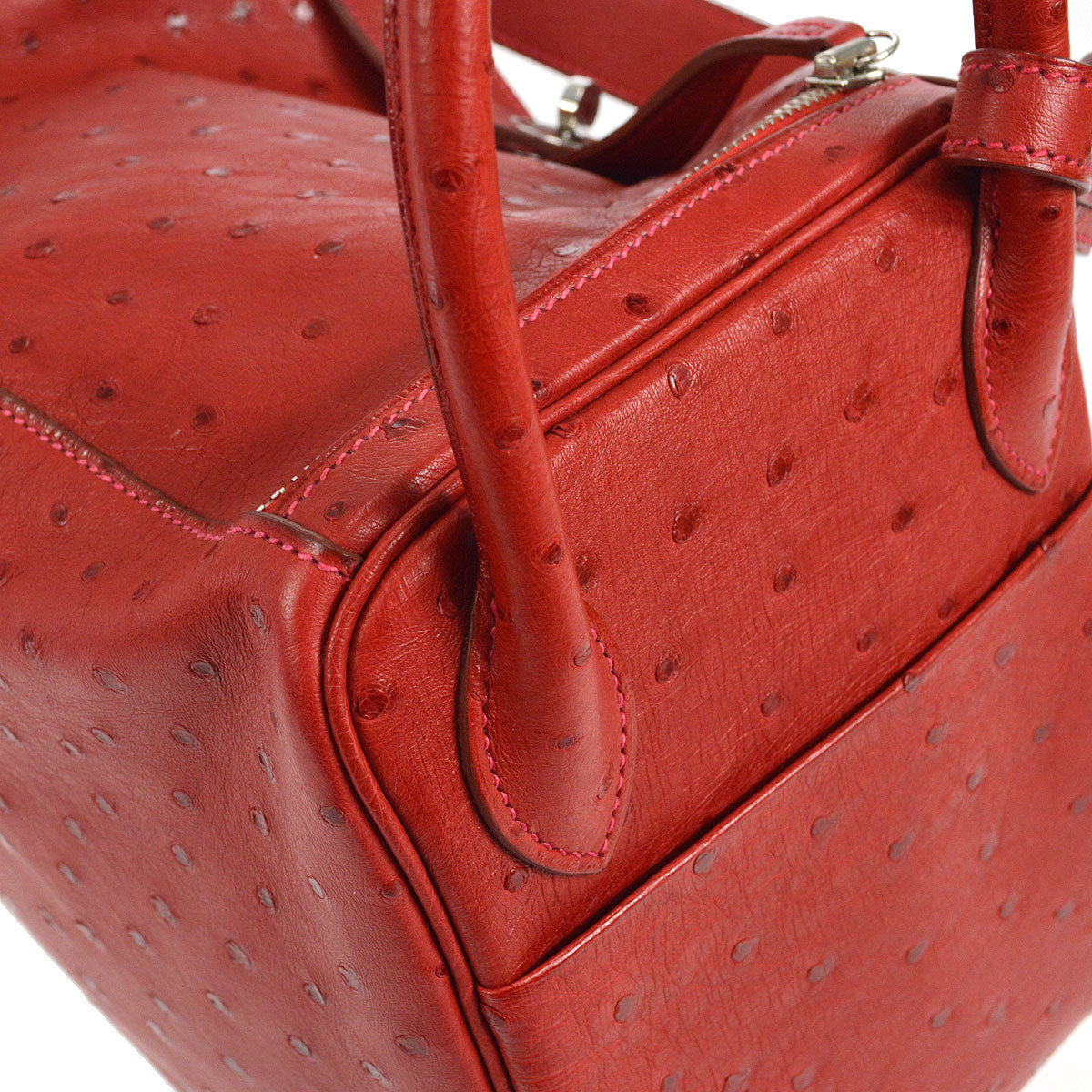 LINDY 30 Rouge Vif Ostrich Kilta bags