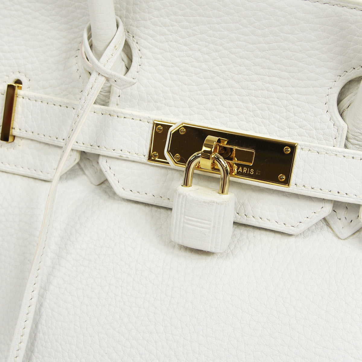 BIRKIN 30 White Clemence Kilta bags