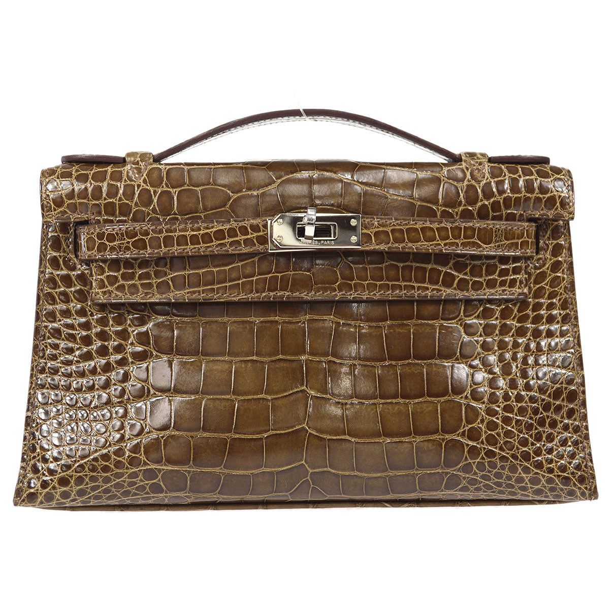 KELLY POCHETTE Gris Elephant Alligator Kilta bags