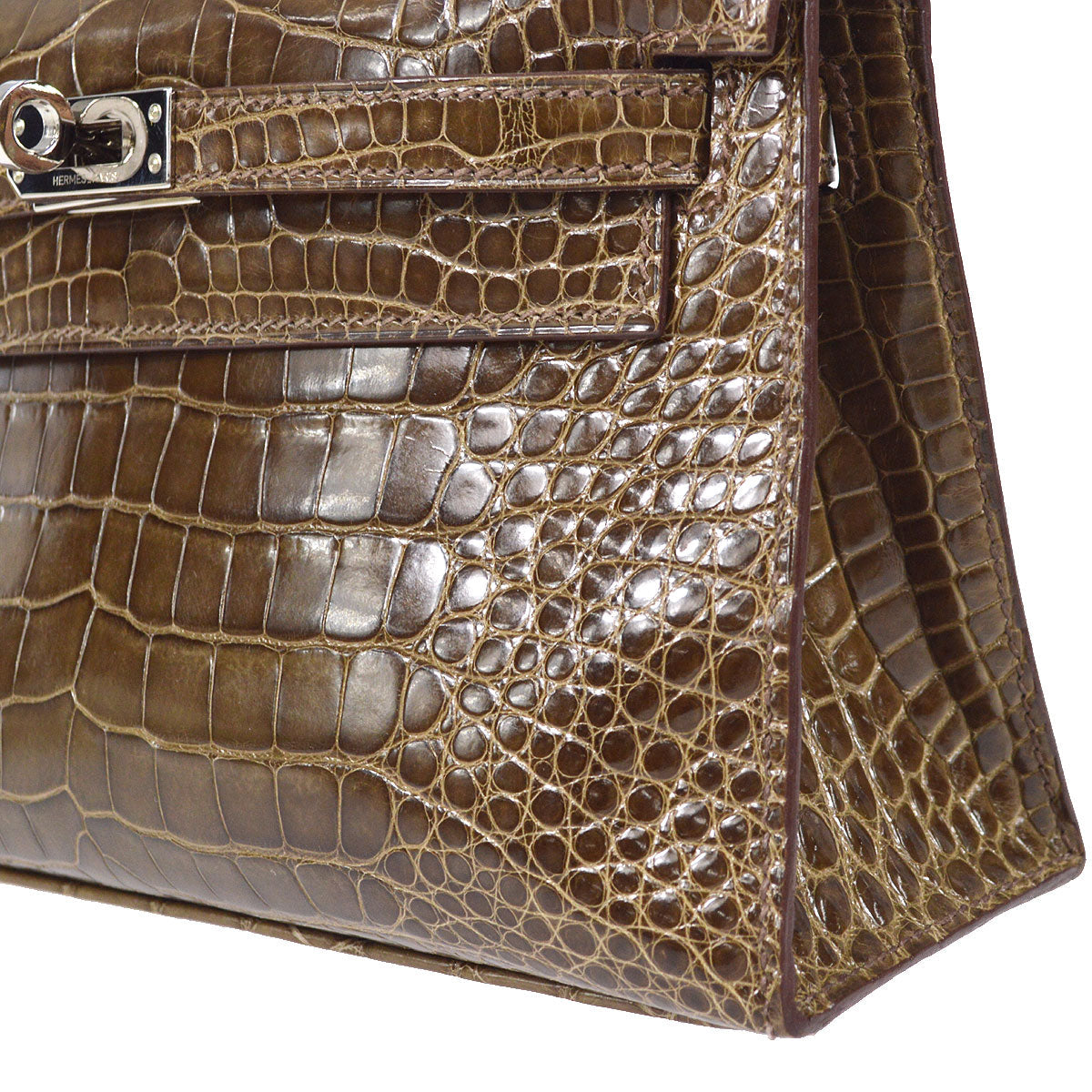 KELLY POCHETTE Gris Elephant Alligator Kilta bags