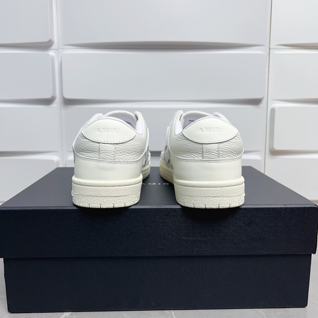 AMR Skel Top Low White Sneakers-150 - sneakerhillcom