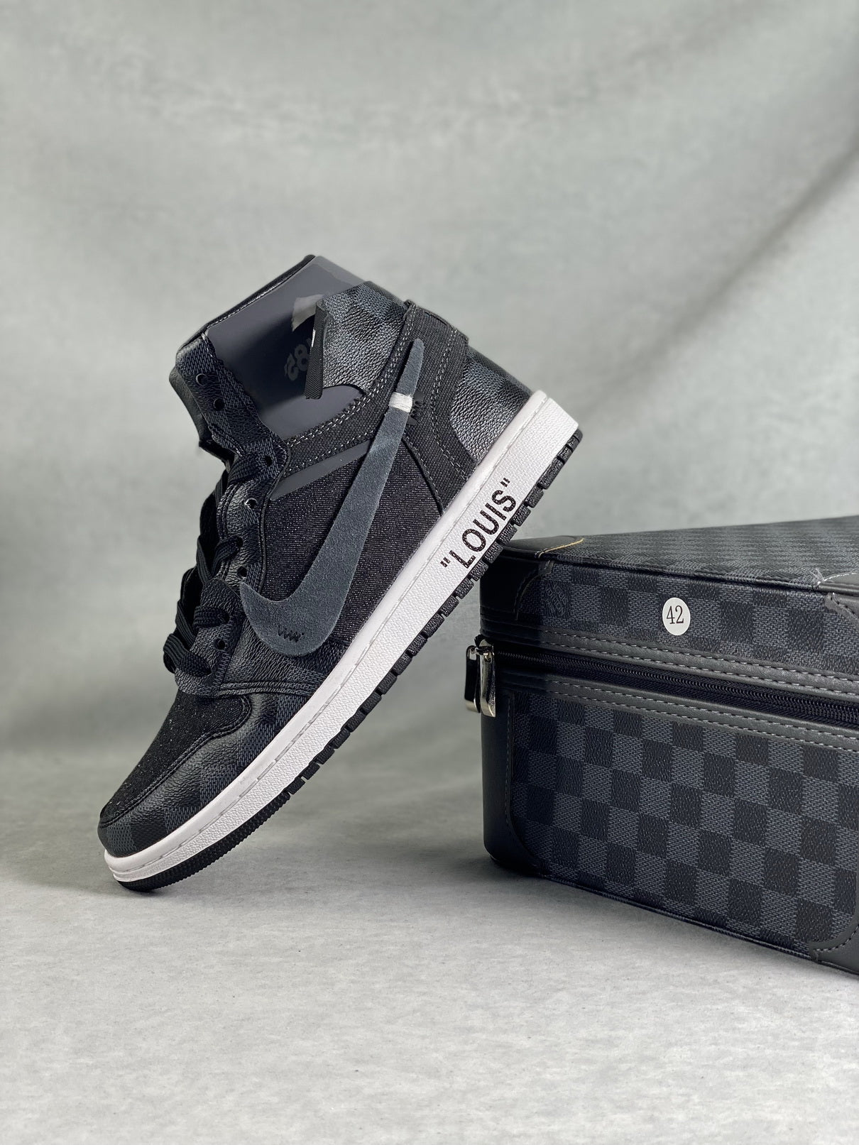 Custom Air Jordan 1 x LV Logo - sneakerlandnet