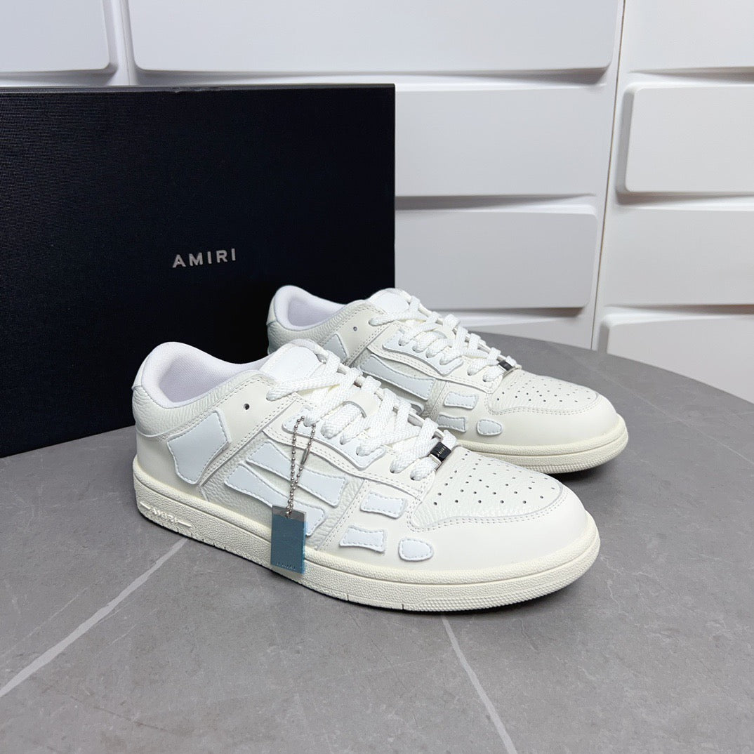 AMR Skel Top Low White Sneakers-150 - sneakerhillcom