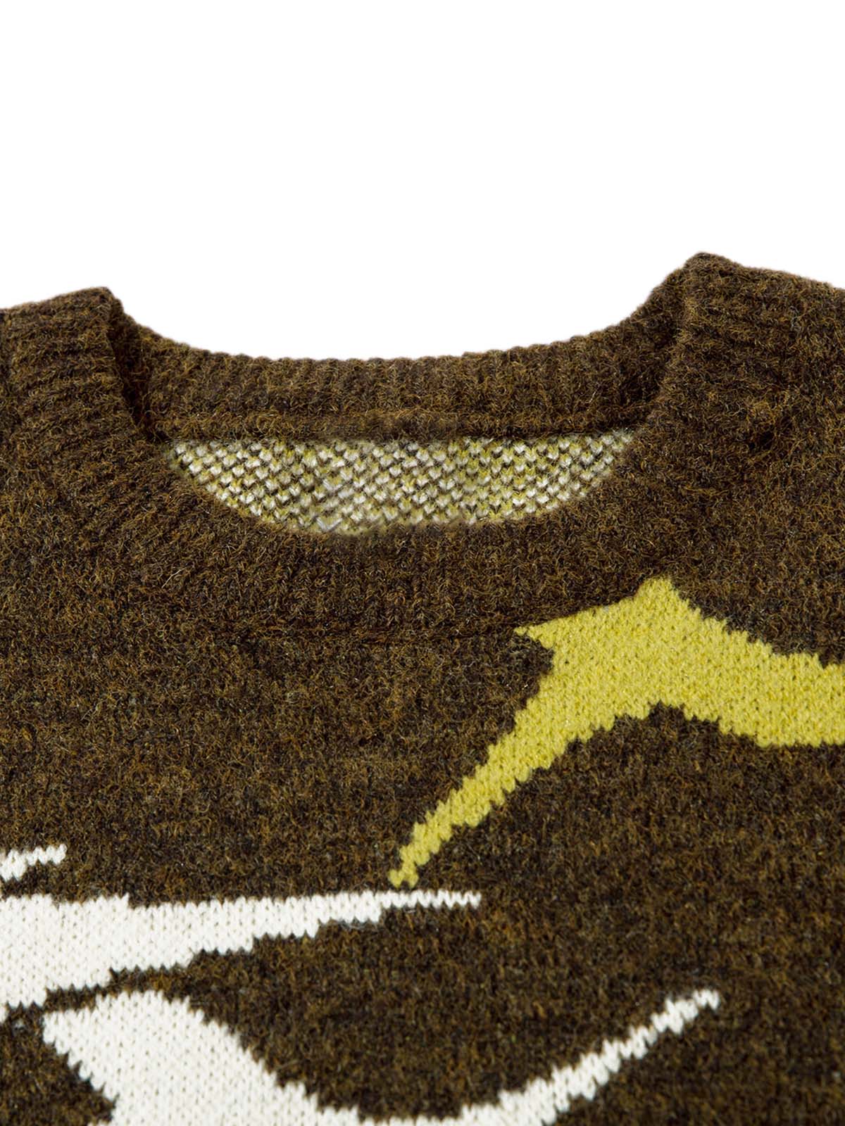 Sneakerhill High Street Thorn Jacquard Ripped Sweater