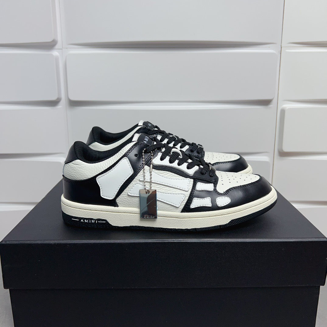 AMR Skel Top Low Black and White Sneakers-146 - sneakerhillcom