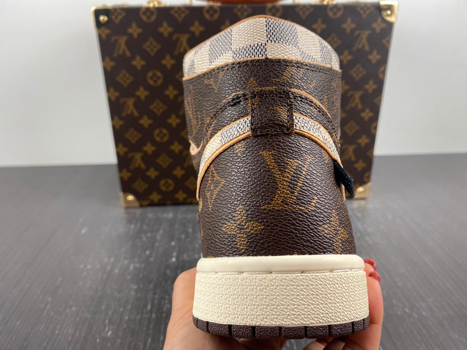 Custom Air Jordan 1 x LV x OFF-W Monogram sneakerhypes