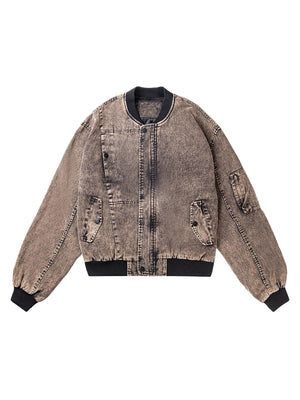 Sneakerhill High Street Distressed Washed Work Jacket - sneakerhillcom