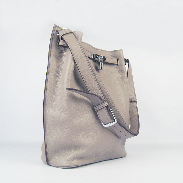 Nappa Leather Shoulder Bag H2804 grey Silver Kilta bags