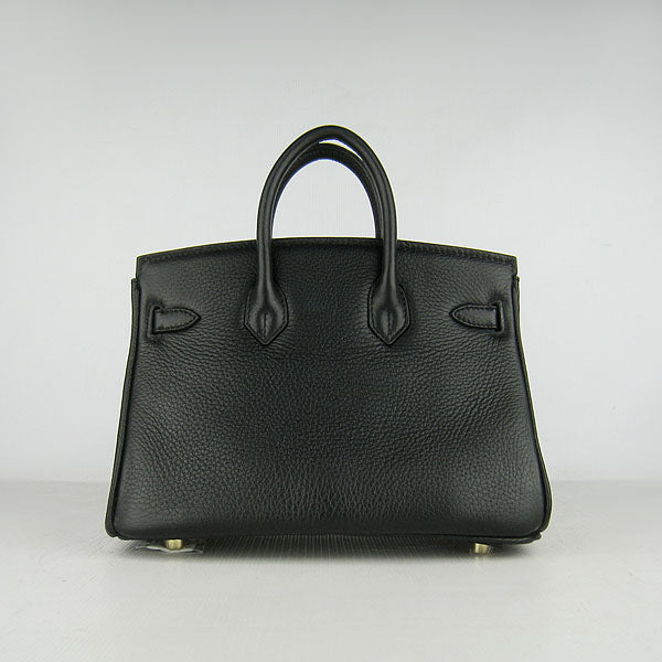 Birkin 25cm Handbag 6068 black golden Kilta bags