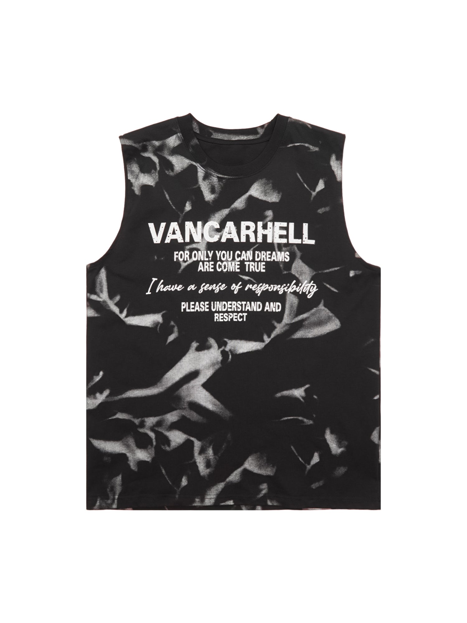 Sneakerhill American Street Style Letter Print Vest SP240604RN9F