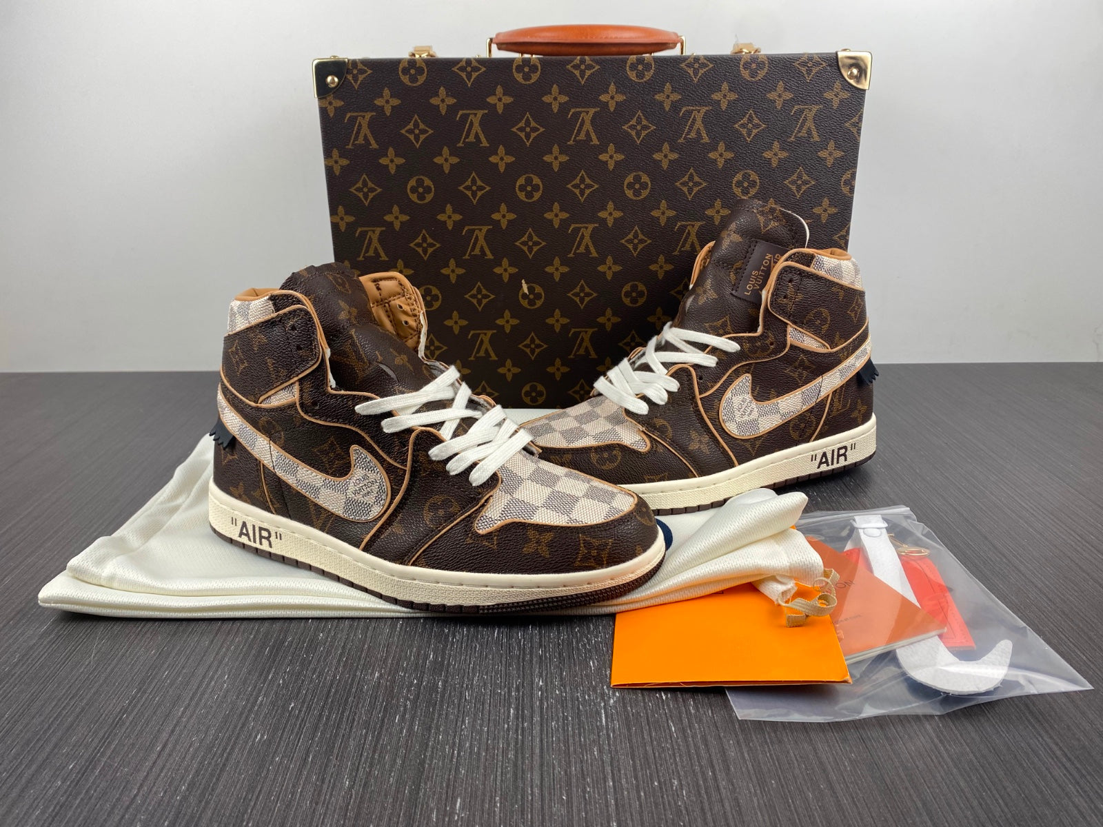 Custom Air Jordan 1 x LV x OFF-W Monogram sneakerhypes