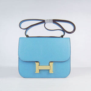 Constance Cowskin Leather Bag H017 light blue golden Kilta bags