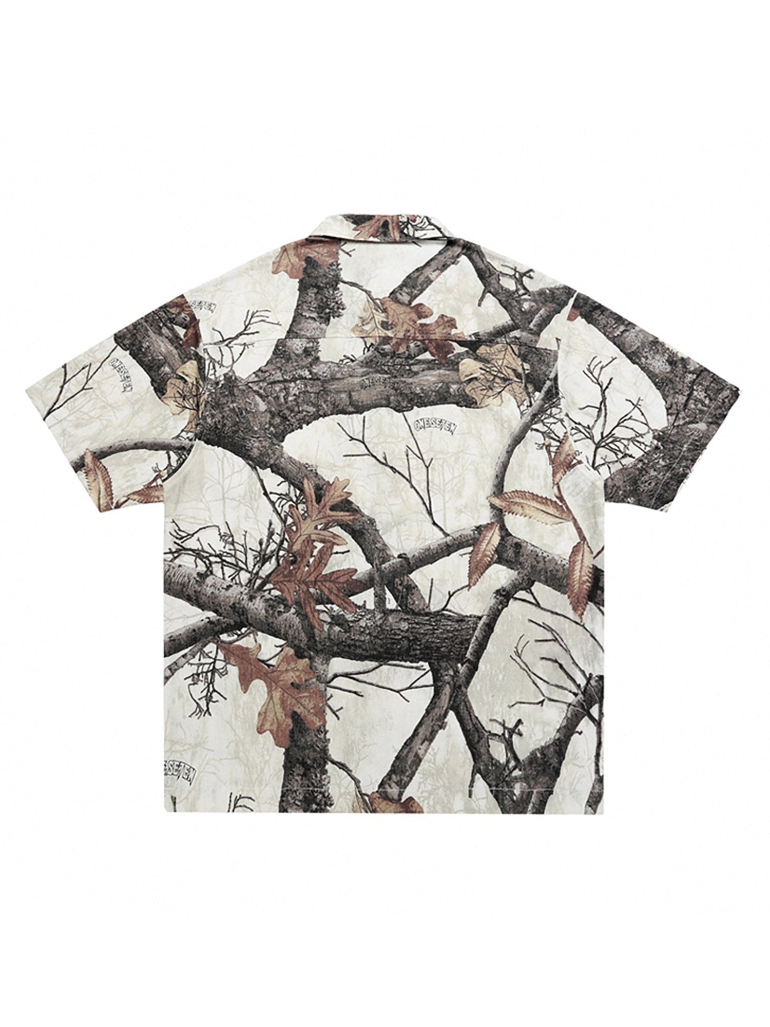 Sneakerhill Retro Branches & Fallen Leaves Print Workwear Set