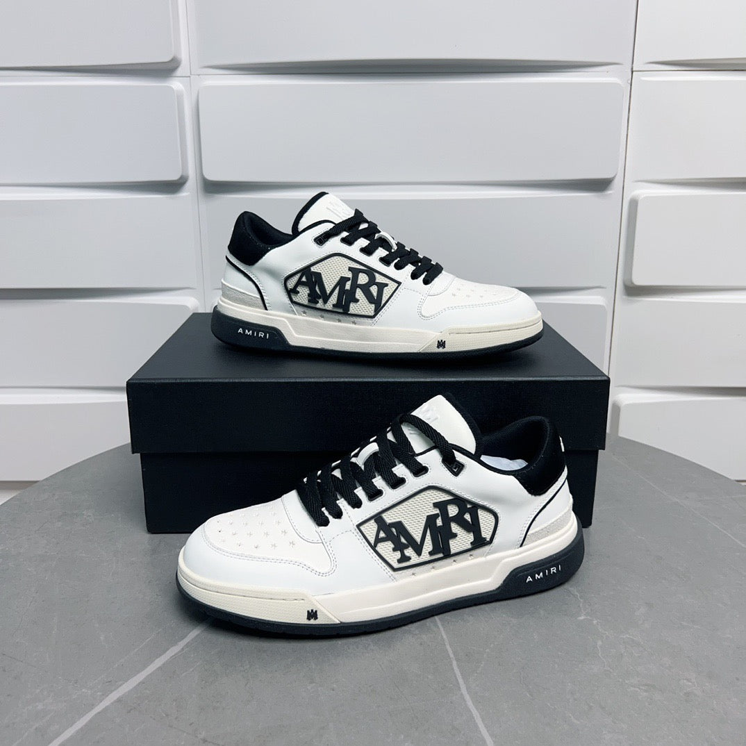 AMR Classic Low Black and White Sneakers-124 - sneakerhillcom