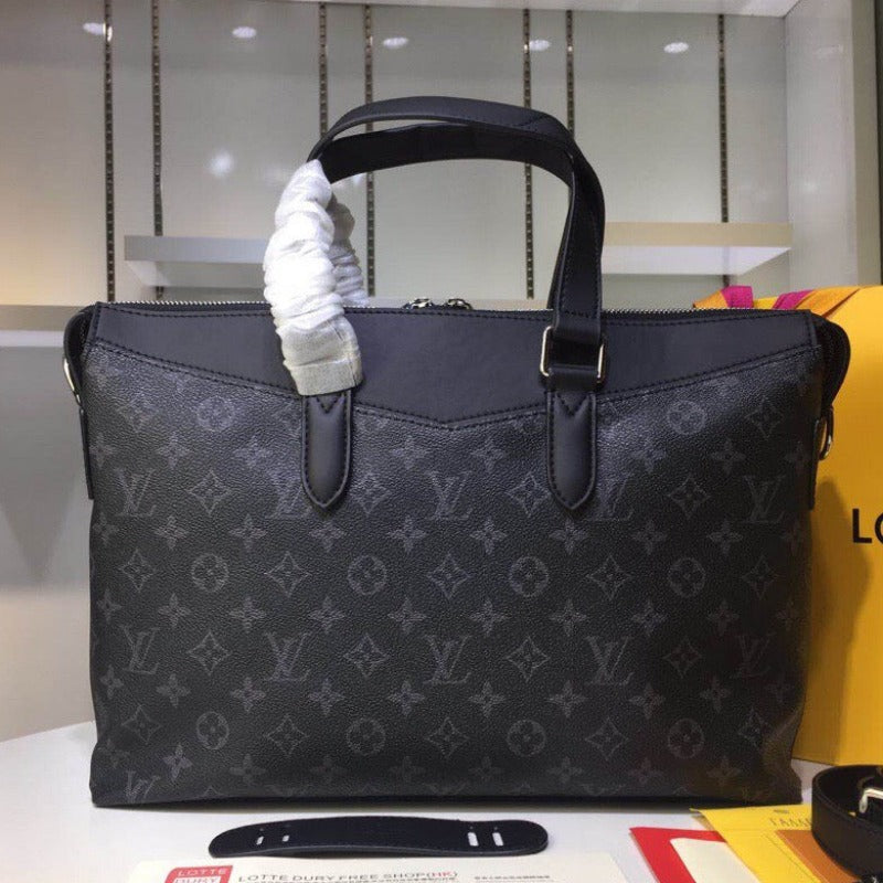 Sneakerhill - Monogram Briefcase Black - sneakerhillcom