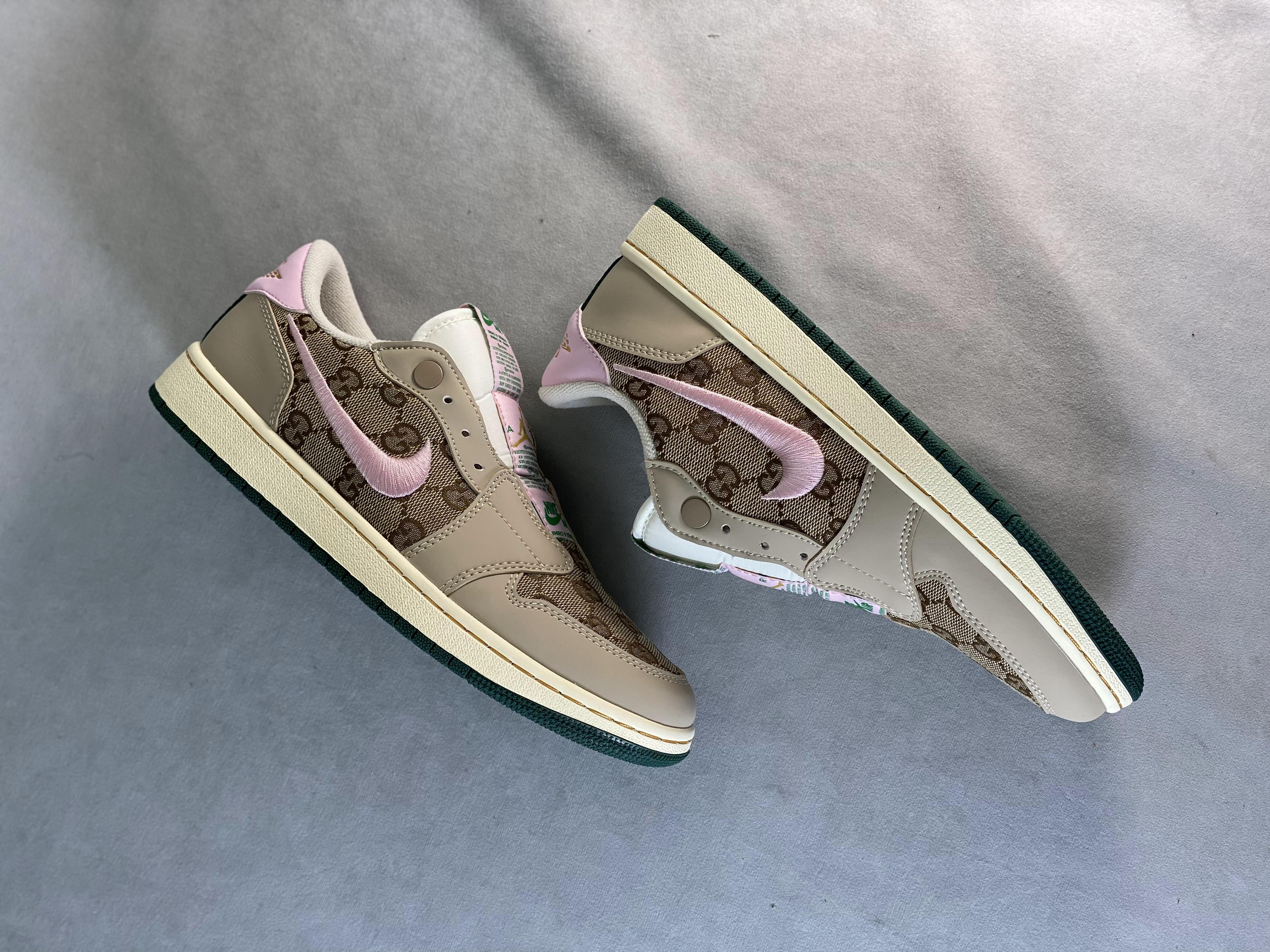 Custom GG x Air Jordan 1 Retro Low Slip AJ1 AV3918-398 sneakerhypes