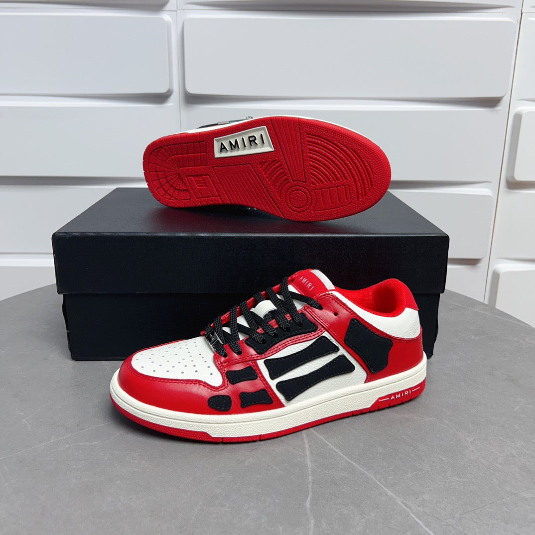 AMR Skel Top Low Red and Black Sneakers-132 - sneakerhillcom