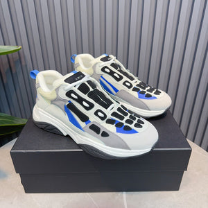 AMR Black, Blue & White Bone Runner Sneakers -062 - sneakerhillcom