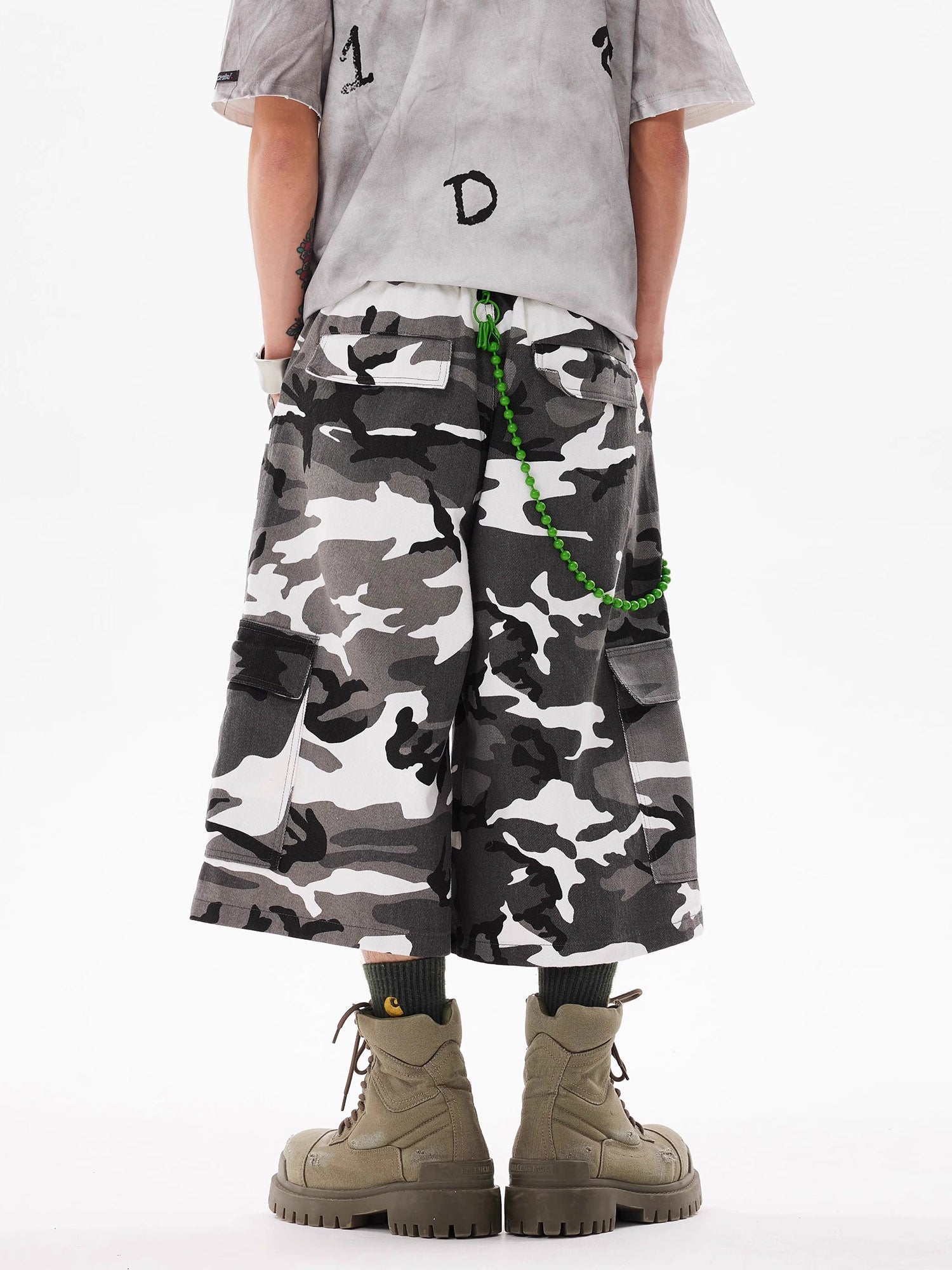 Sneakerhill American High Street Camouflage Workwear Casual Jorts