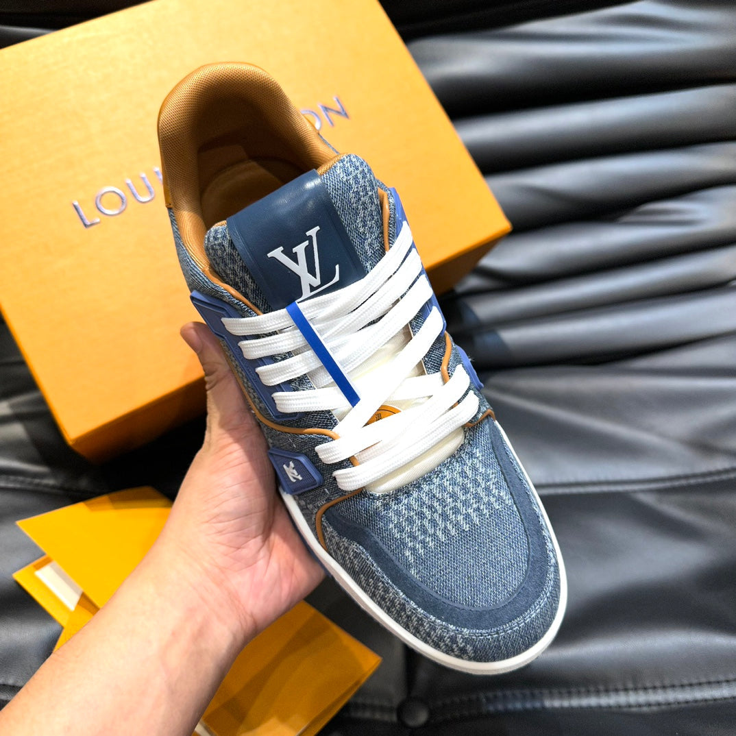 LUV Trainer Blue and Grey Denim Sneakers -071 - sneakerhillcom