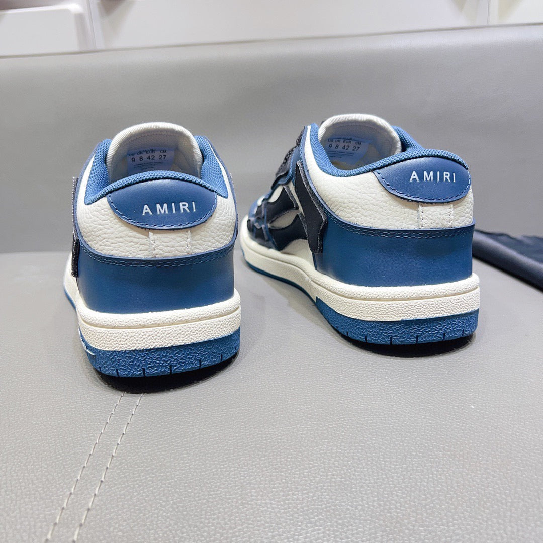 AMR Skel Top Low Blue and Dark Blue Sneakers-155 - sneakerhillcom