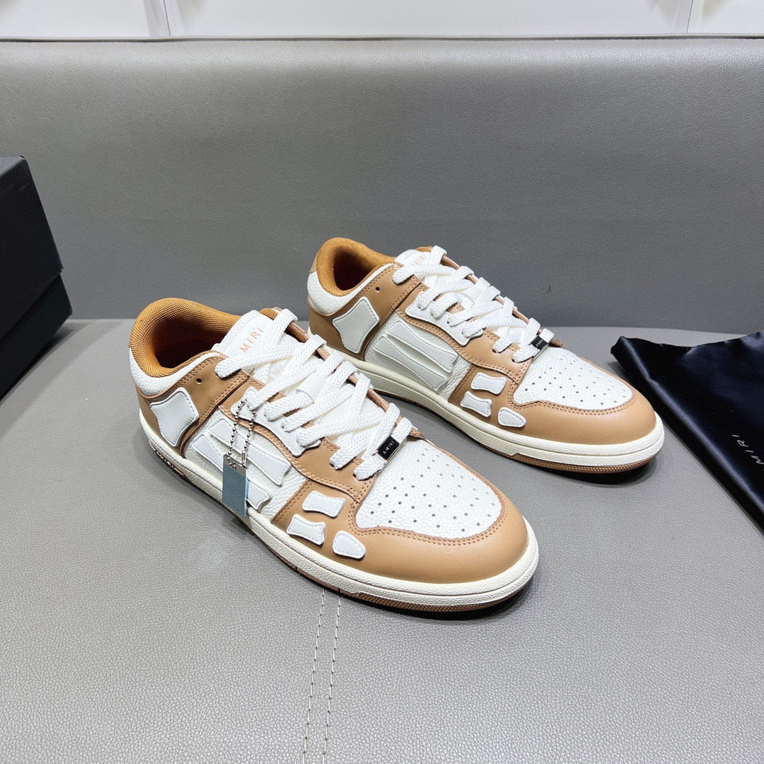 AMR Skel Top Low Brown and White Sneakers-157 - sneakerhillcom