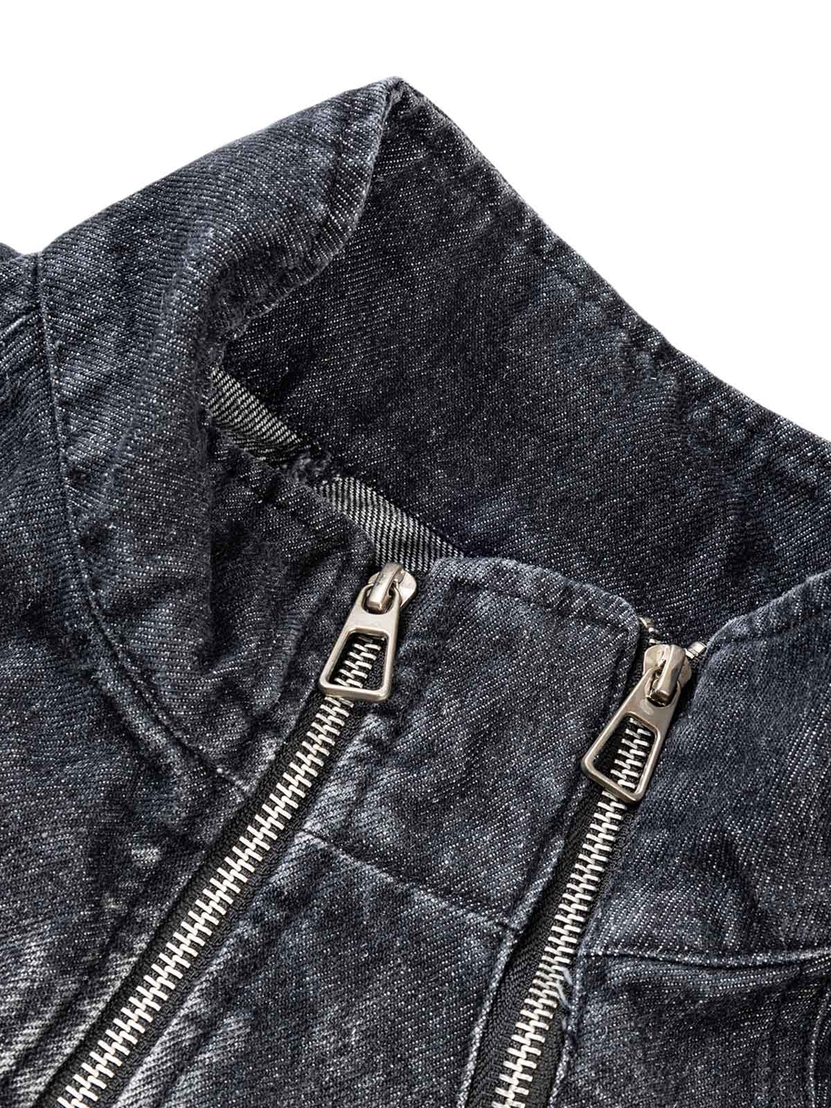 Sneakerhill Washed Distressed Denim Jacket - sneakerhillcom