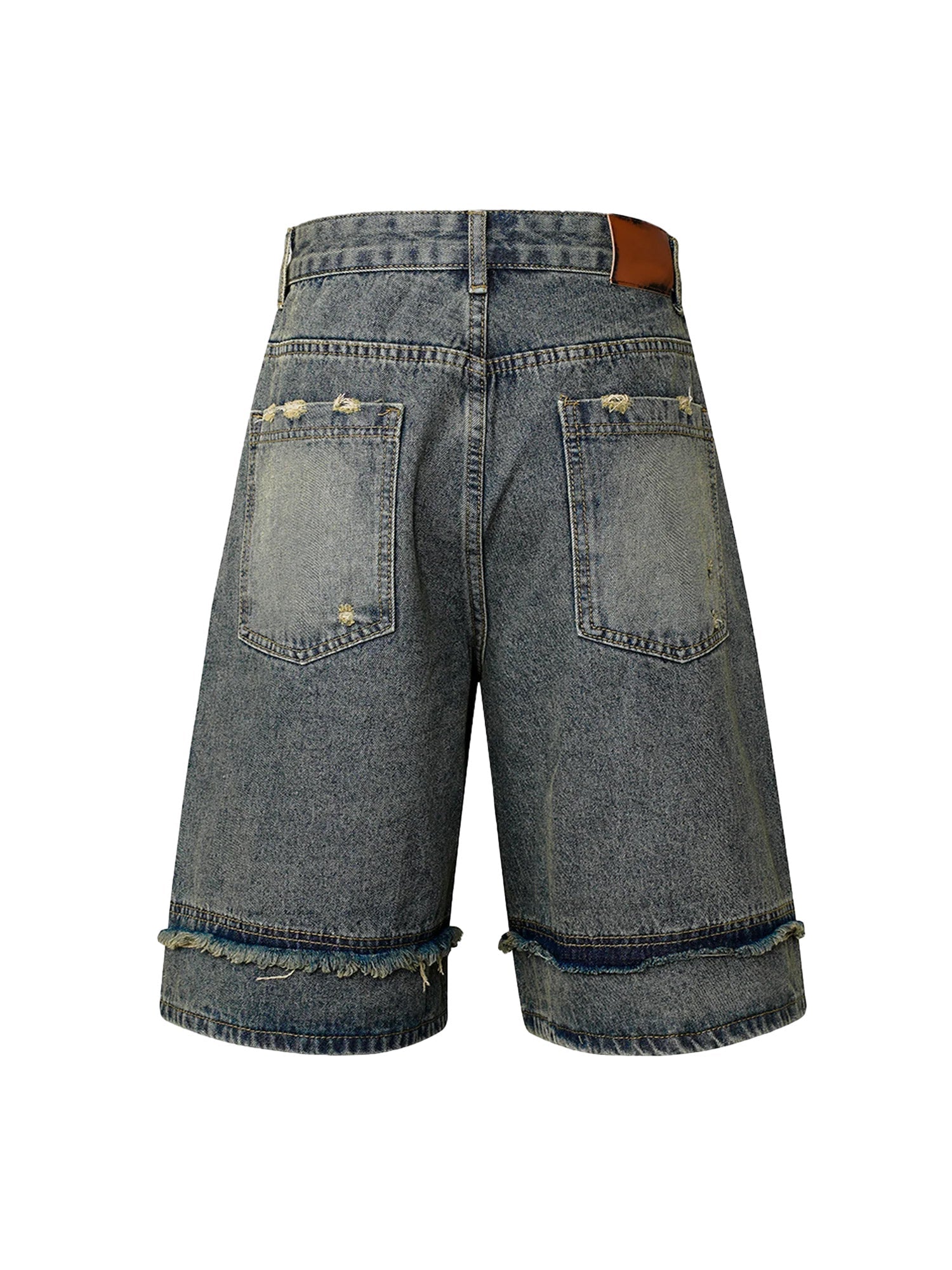 Sneakerhill High Street Washed Distressed Denim Shorts - 2100 SP240527SWIT