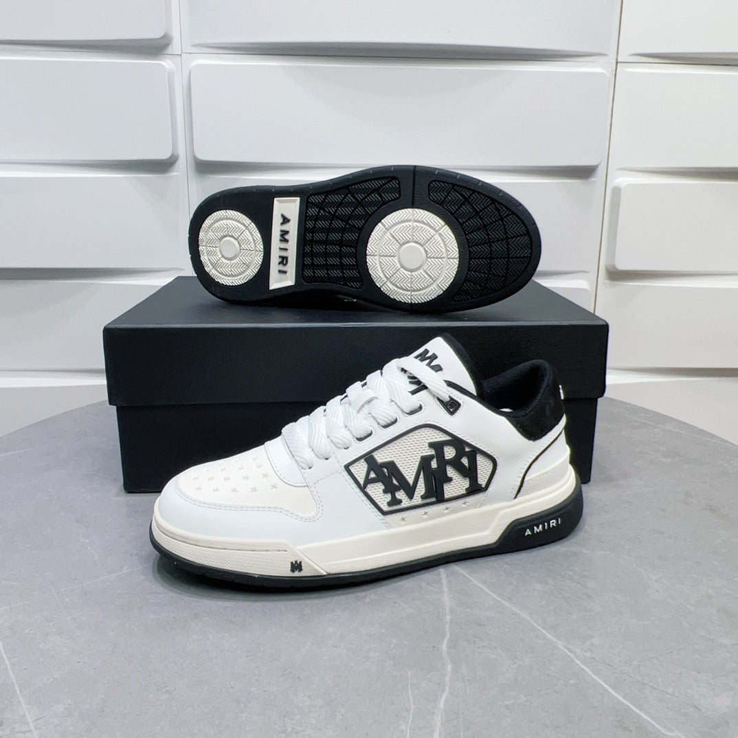 AMR Classic Low White and Black Sneakers-126 - sneakerhillcom