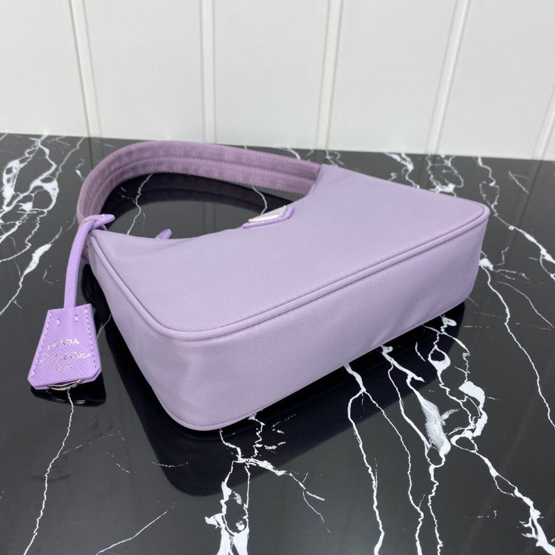 Sneakerhill - Vintage Nylon Hobo Bag Lilac - sneakerhillcom