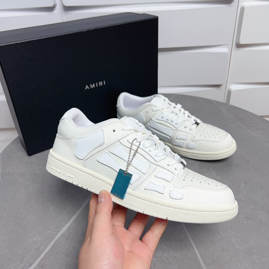 AMR Skel Top Low White Sneakers-150 - sneakerhillcom