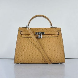 HMS Kelly 32cm Ostrich Vein 6108 Apricot Silver Kilta bags