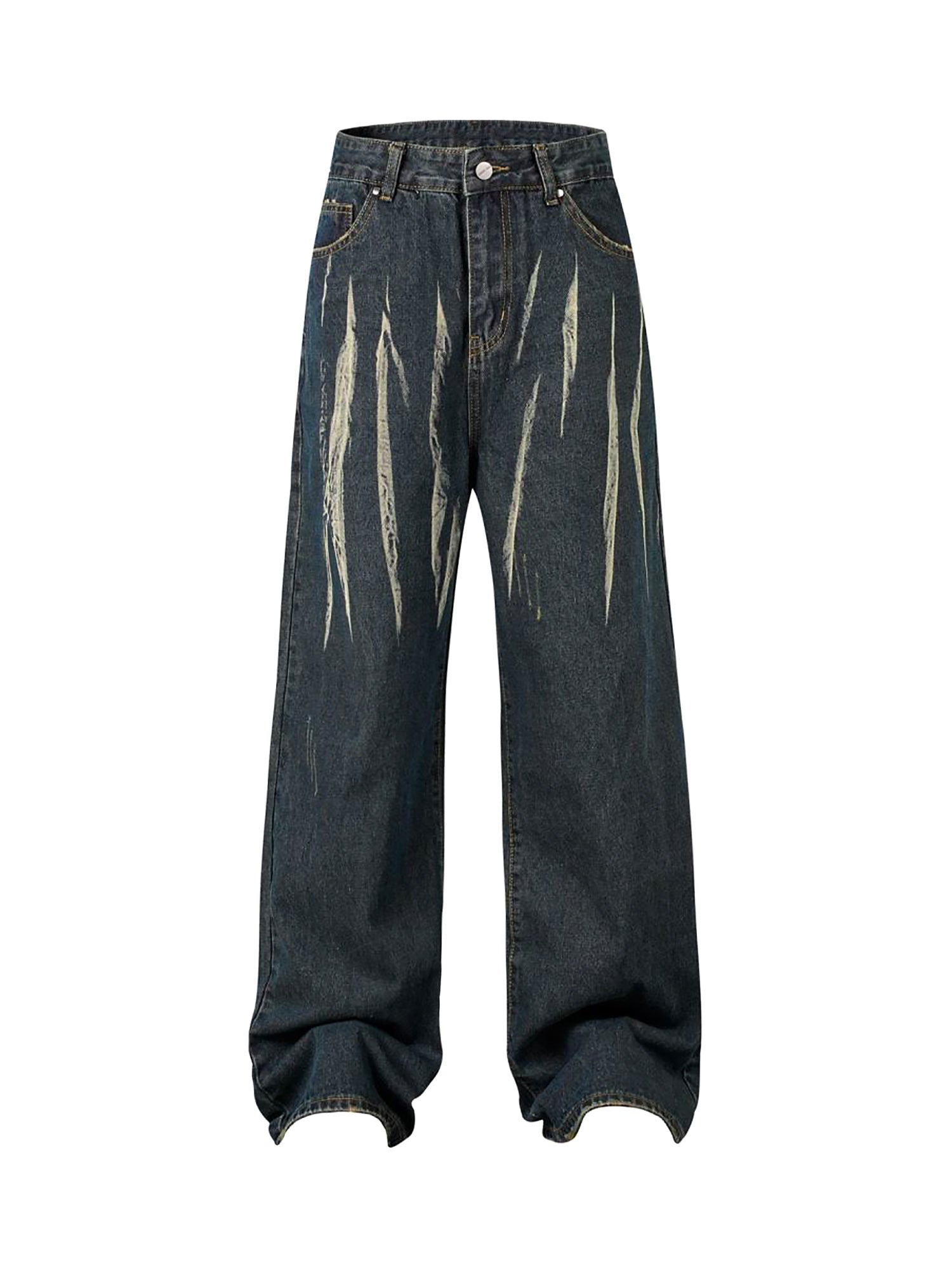 Sneakerhill High Street Hip Hop Hand-painted Spray-painted Jeans - sneakerhillcom