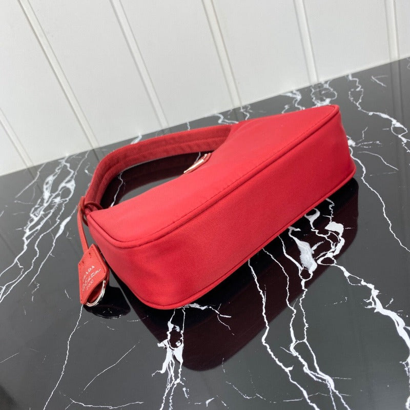 Sneakerhill - Vintage Nylon Hobo Bag Red - sneakerhillcom