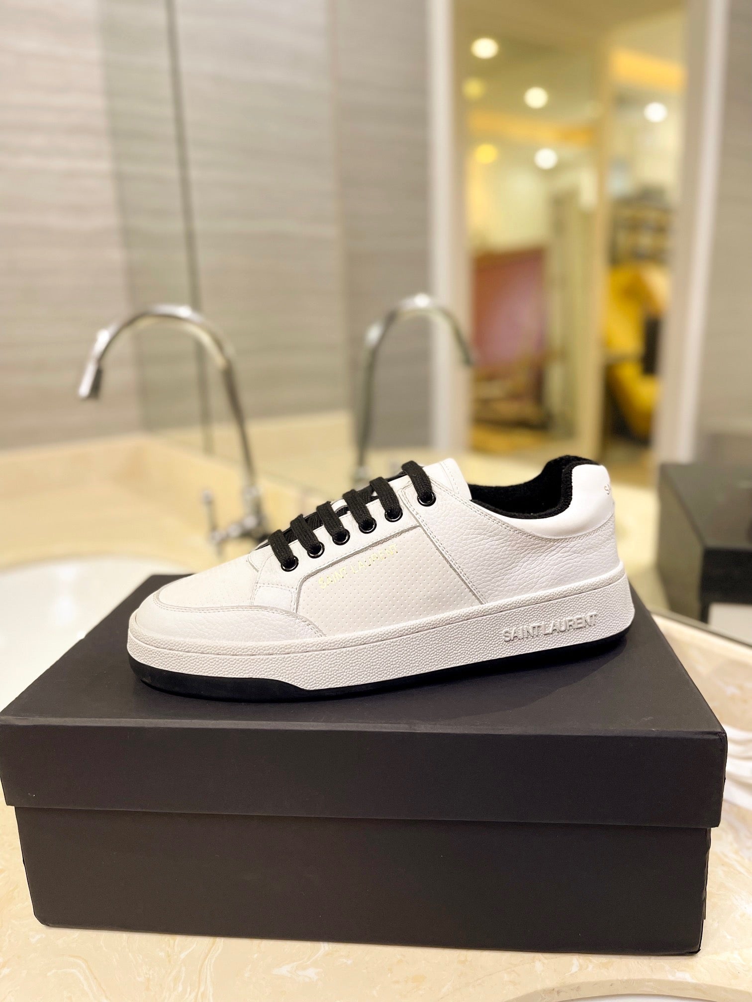 VSL Black and White Leather Sneakers-165 - sneakerhillcom