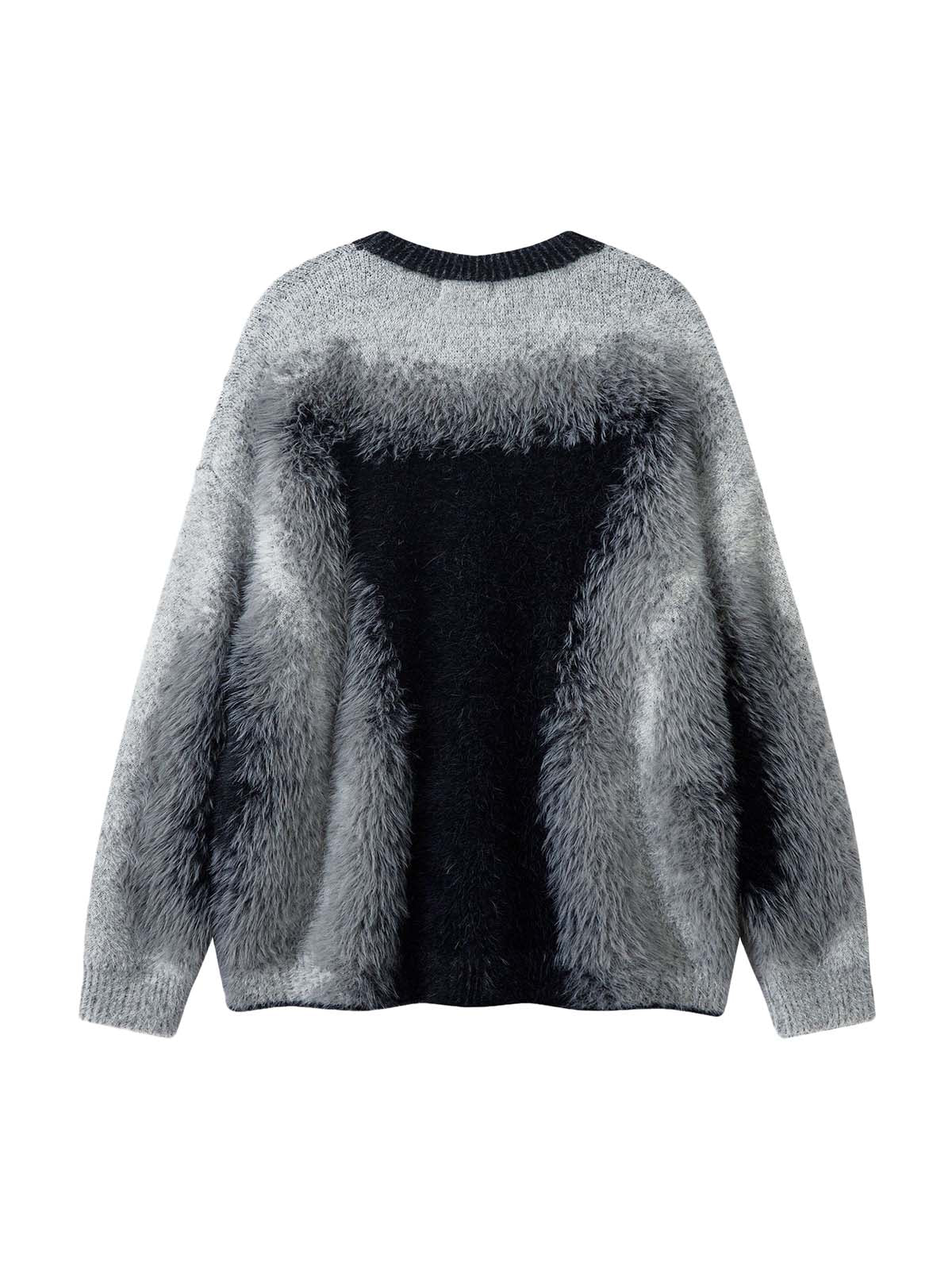 Sneakerhill Contrast Color Mohair Sweater - 2194