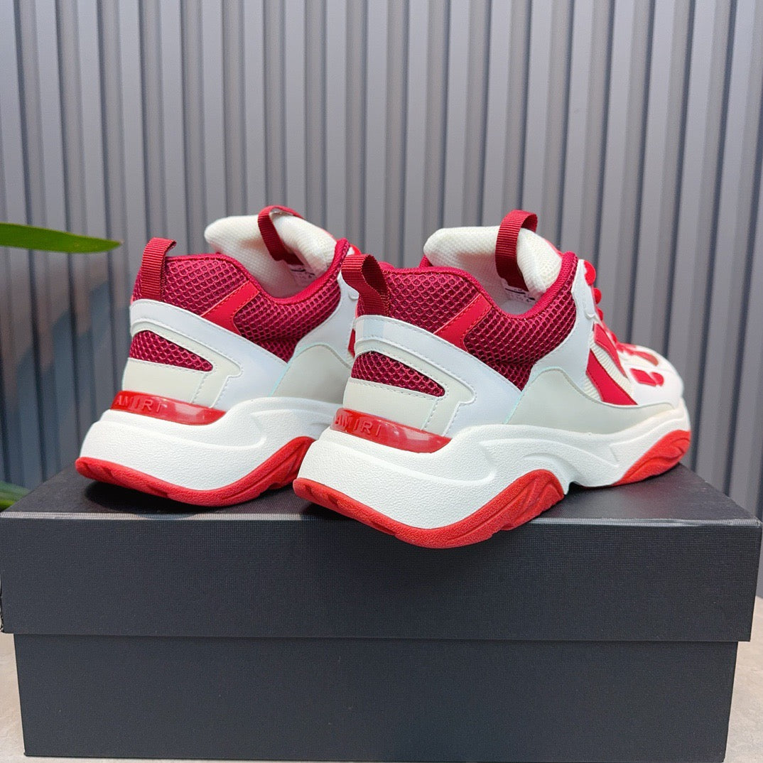 AMR Red and White Bone Runner Sneakers-050 - sneakerhillcom