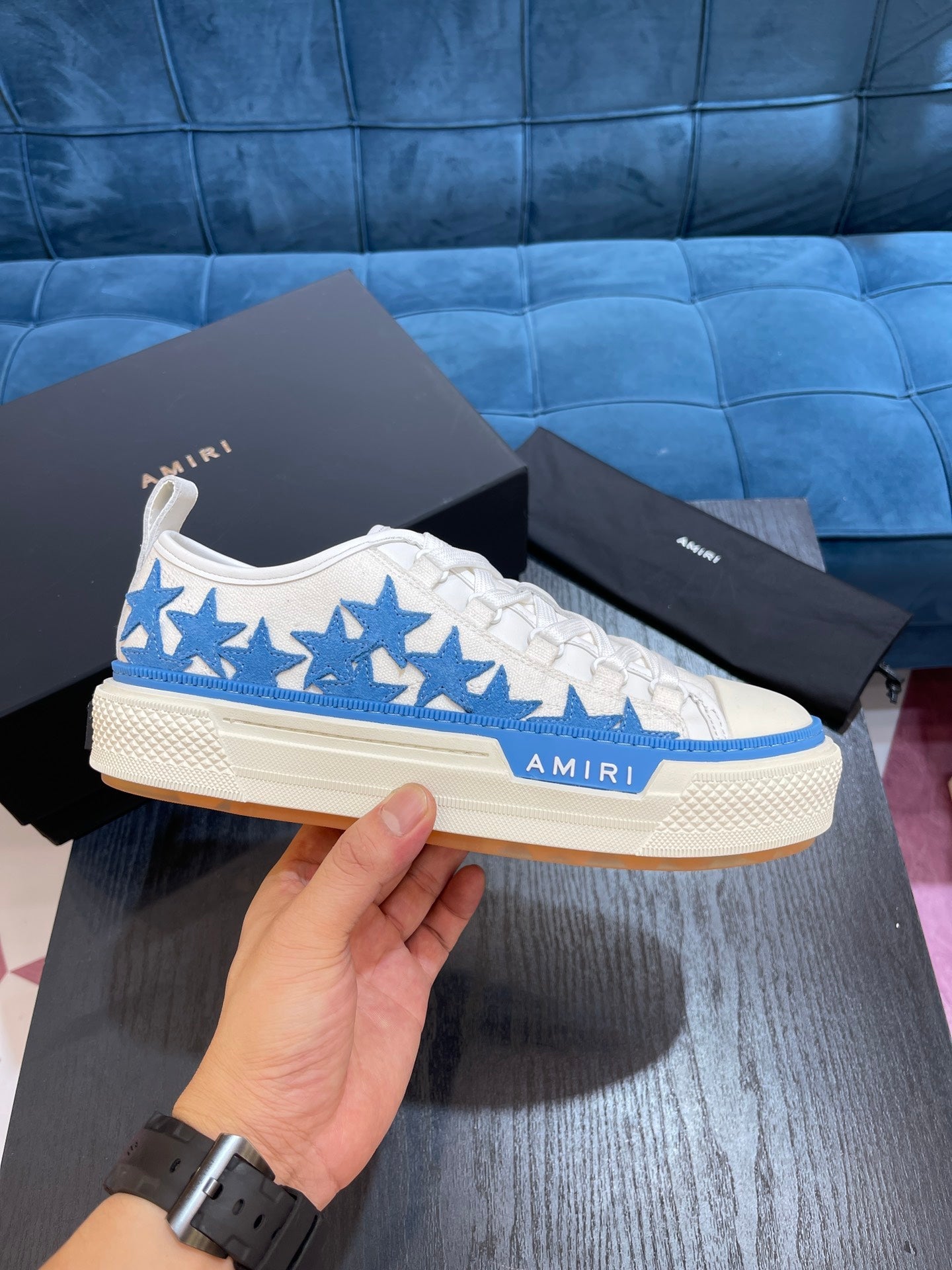 AMR Stars Court  Low Blue Sneakers-194 - sneakerhillcom